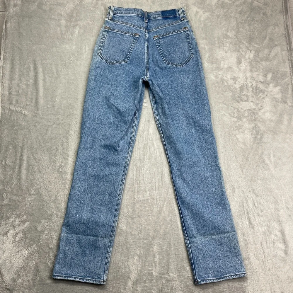 Abercrombie & Fitch Curve Love Jeans Womens 4/27 Blue Ultra High Rise Straight - Picture 2 of 9